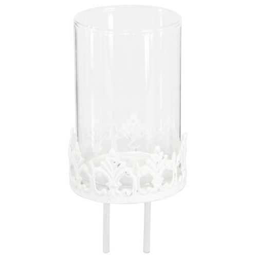Floristik24 Vintage värmeljushållare för inkoppling av vit Ø5,5cm H8cm 4st