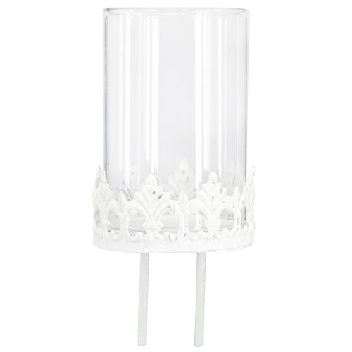 Floristik24 Vintage värmeljushållare för inkoppling av vit Ø5,5cm H8cm 4st