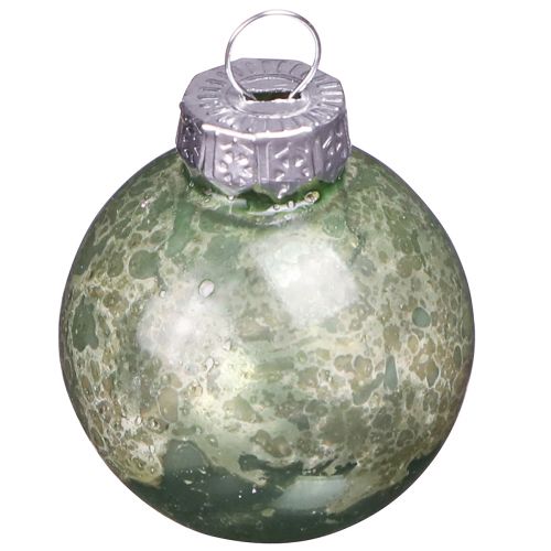 Artikel Vintage julkulor glas mini i mint Ø3cm 22 st