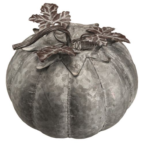 Floristik24 Vintage zink dekorativ pumpa höstdekoration gjord av metall Ø21cm H20cm