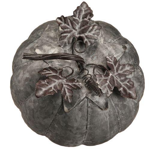 Floristik24 Vintage zink dekorativ pumpa höstdekoration gjord av metall Ø21cm H20cm