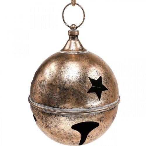 Floristik24 Vintage dekorativ boll julklocka klämma XXL Ø25cm