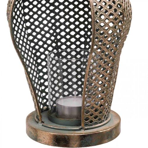 Artikel Vintage Lantern Owl Trädgårdslykta värmeljushållare Guld H29cm