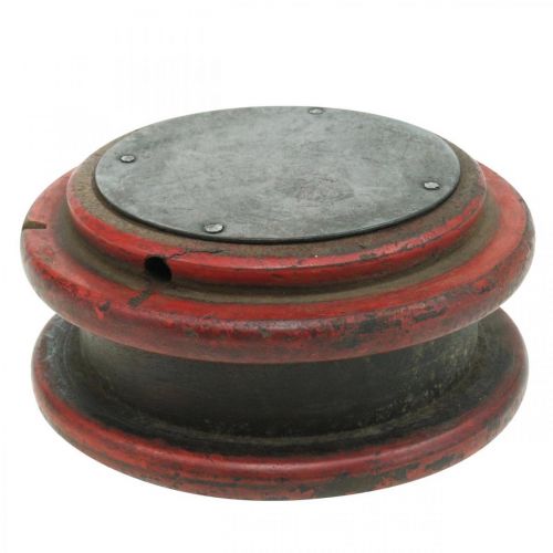 Floristik24 Deco omvänd roller, ljusstake, bordsdekoration, industridesign, vintage look Ø12cm