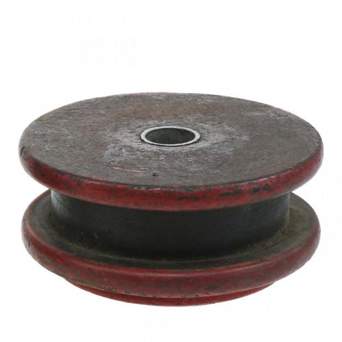 Floristik24 Deco omvänd roller, ljusstake, bordsdekoration, industridesign, vintage look Ø12cm