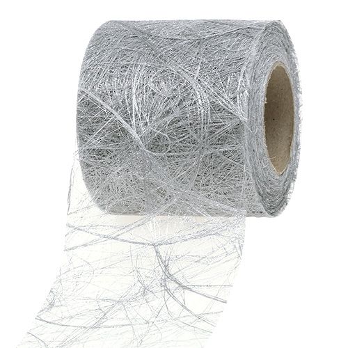 Floristik24 Fleece 8cm 25m silver