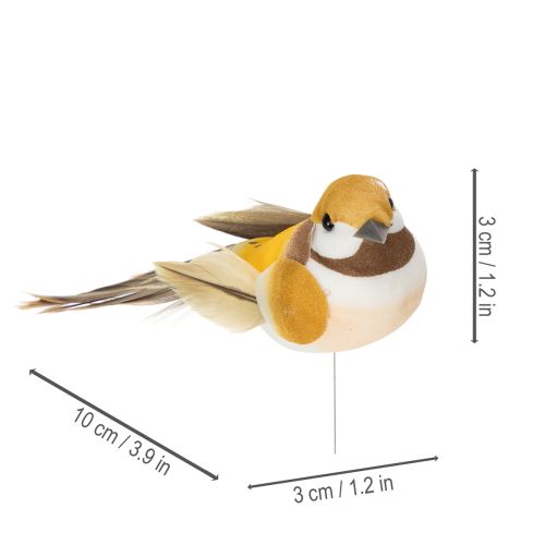 Artikel Fågeldekorationer för festliga bordsdekorationer. Mångsidiga fågelpålar, 10 cm, 12 stycken.