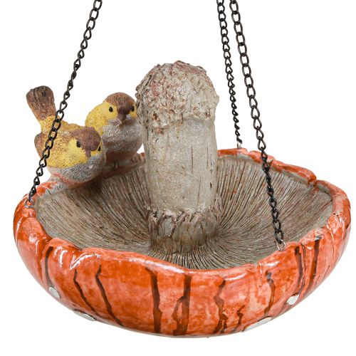 Artikel Fågeldekoration höst för hängande svamp med 2 fåglar Ø20cm H15cm