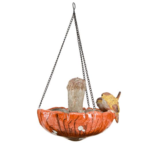 Artikel Fågeldekoration höst för hängande svamp med 2 fåglar Ø20cm H15cm