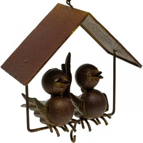 Artikel Deco fåglar för upphängning rost deco metall brun 14,5×16cm