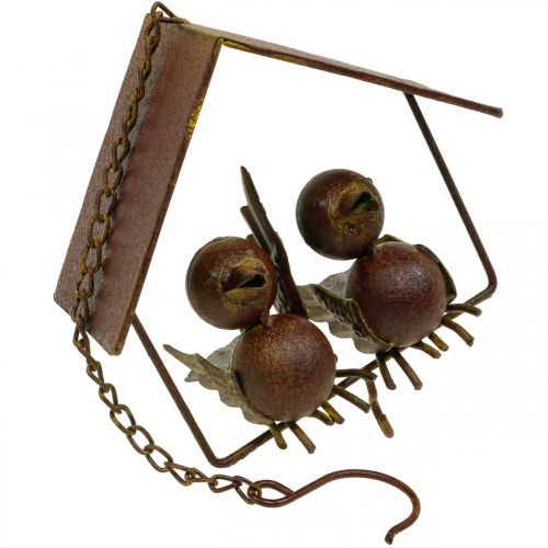 Artikel Deco fåglar för upphängning rost deco metall brun 14,5×16cm