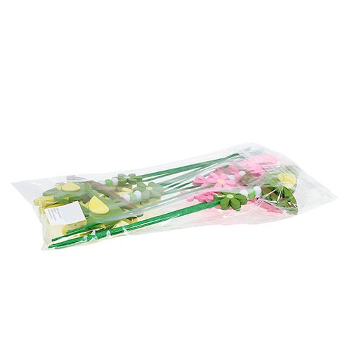 Floristik24 Fågel blandade färger på pinnen 12cm L30cm 15st