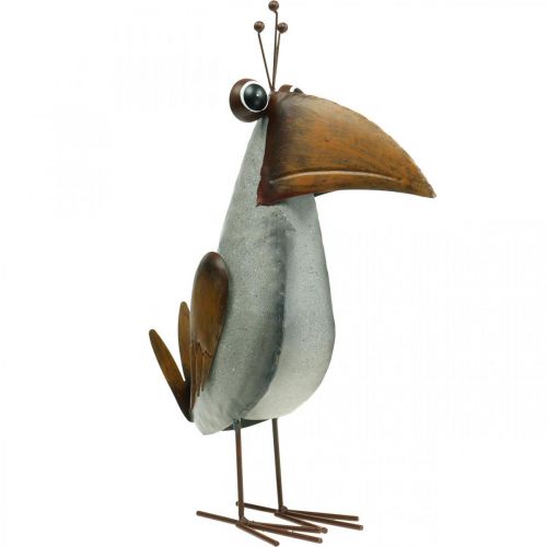 Floristik24 Dekorationsfigur, metallfågel, korp, metalldekoration 43cm