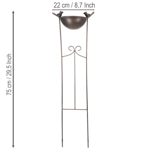 Artikel Dekorativt fågelbad, blomskål med spaljé, nostalgiskt utseende, snygg trädgårdsdekor, 75 cm