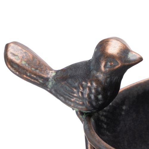 Artikel Dekorativt fågelbad, blomskål med spaljé, nostalgiskt utseende, snygg trädgårdsdekor, 75 cm