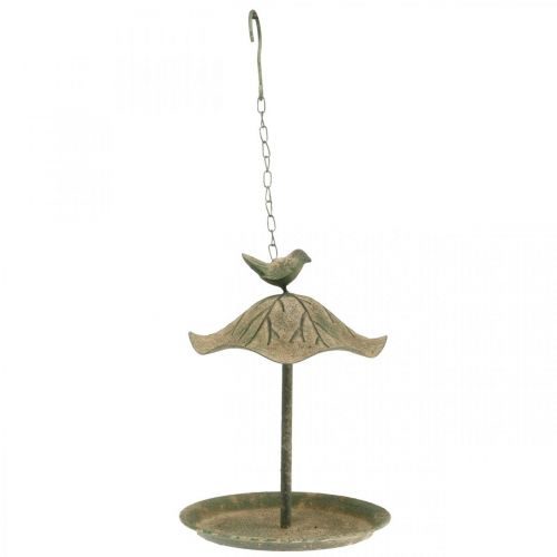Floristik24 Fågelbad hängande metall fågelbad trädgård antik look H28cm