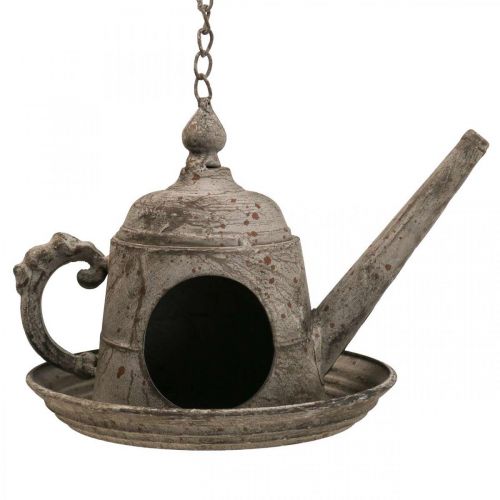 Dekorativ fågelhus vintage dekorativ kanna metall för upphängning H51cm