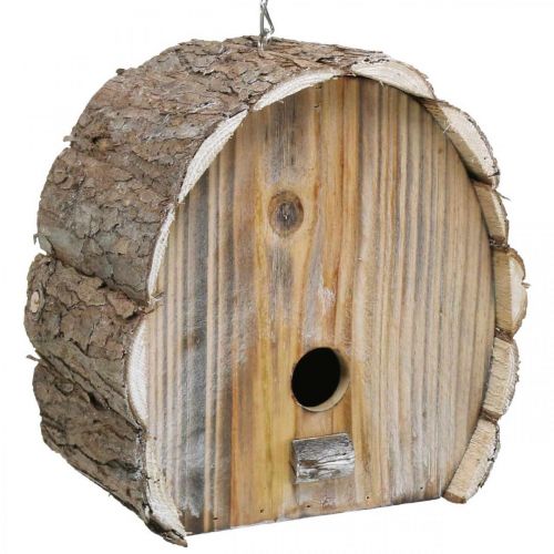 Artikel Dekorativ häcklåda Fågelhus Trädgårdsdekor Naturlig Vit tvättad H22cm B21cm
