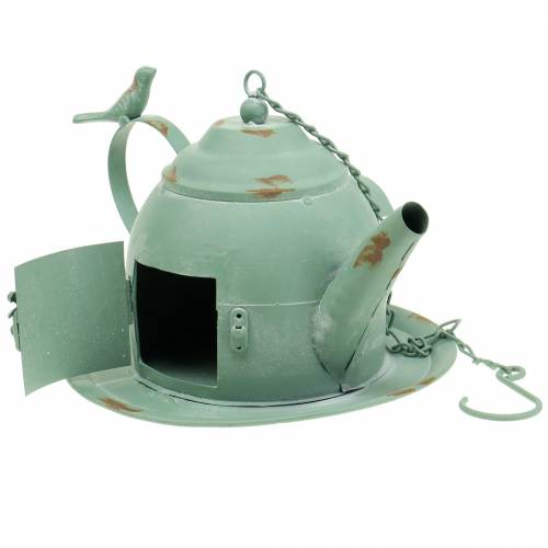 Floristik24 Birdhouse tekanna för hängande mintgrön H15cm