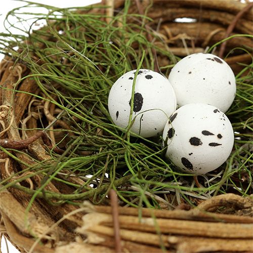 Floristik24 Fågelbo med ägg Ø9cm 6st