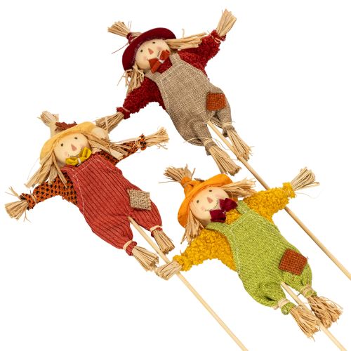Dekorativ fågelskrämmafigur på pinne för pyssel och växter, 60 cm | Floristik24.se