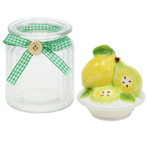 Floristik24 Förvaringsburk med lock citron 15,5cm