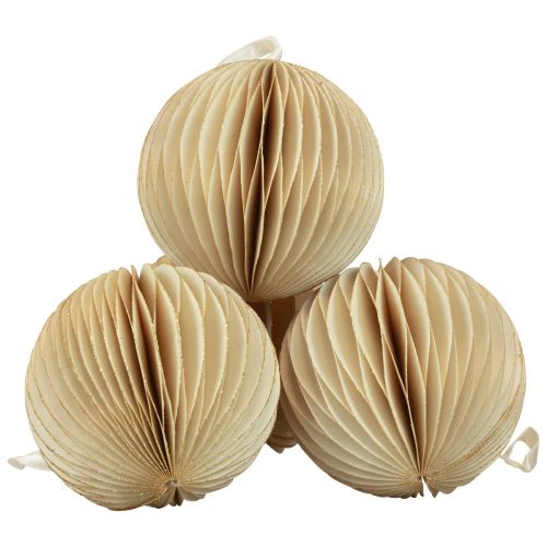 Artikel Honeycomb bollar jul honeycomb bollar krämguld Ø8cm 4st