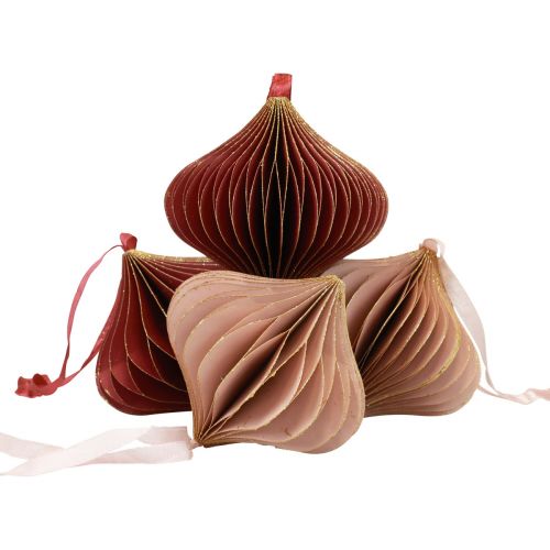 Artikel Honeycomb bollar honeycomb bollar lök rosa vin röd Ø8cm 4 st