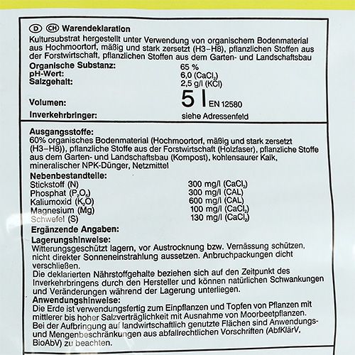 Artikel Earth Grow & Bloom Krukjord (5 liter)
