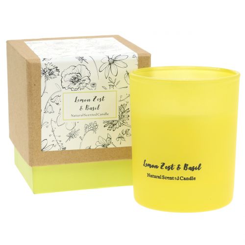 Floristik24 Doftljus i citron-basilikaglas Ø7cm