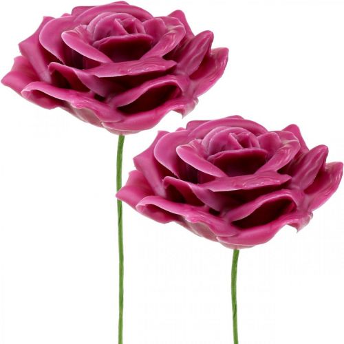 Floristik24 Vaxrosor dekorativa rosor vaxrosa Ø8cm 12 st
