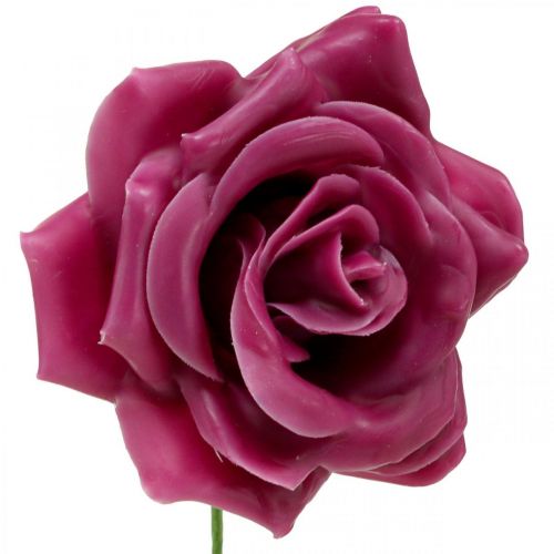 Floristik24 Vaxrosor dekorativa rosor vaxrosa Ø8cm 12 st