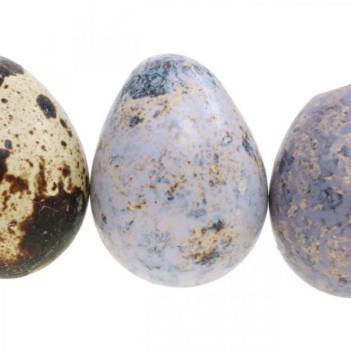 Floristik24 Vaktelägg mix lila, violett, naturtomma ägg som dekoration 3cm 65p