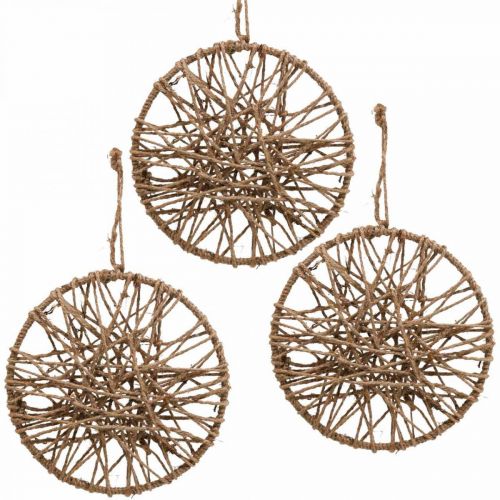 Floristik24 Väggdekoration boho stil, dekorativt ring juteband Ø23cm 5st