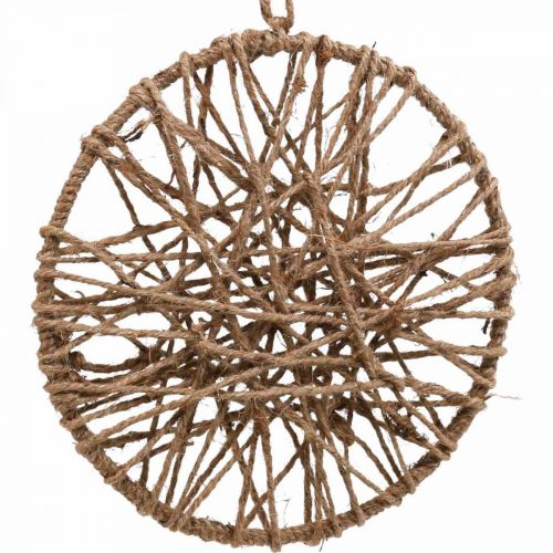 Floristik24 Väggdekoration boho stil, dekorativt ring juteband Ø23cm 5st