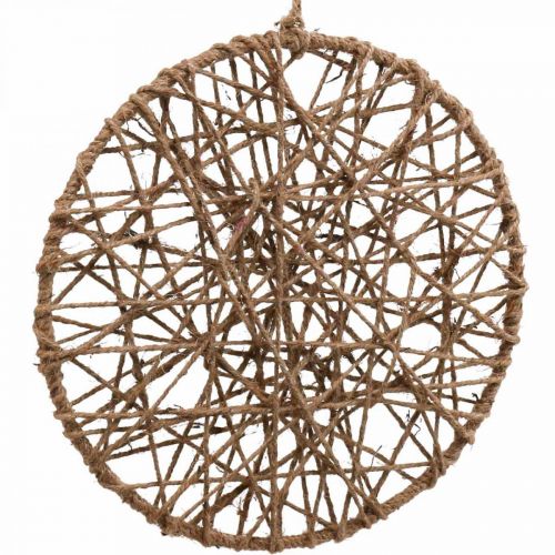 Floristik24 Väggdekoration boho stil, dekorativt ring juteband Ø28,5cm 4st