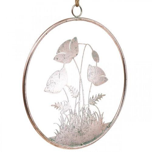 Artikel Väggdekoration blommor metalldekoration för upphängning av ros Ø30,5cm
