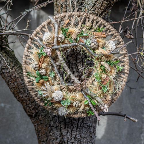 Floristik24 Väggdekoration Boho stil, dekorativt juteband Ø38cm