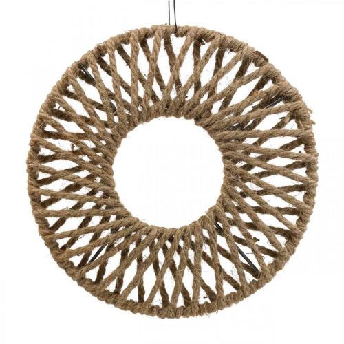 Artikel Väggdekoration boho stil, dekorativt ring juteband Ø28cm