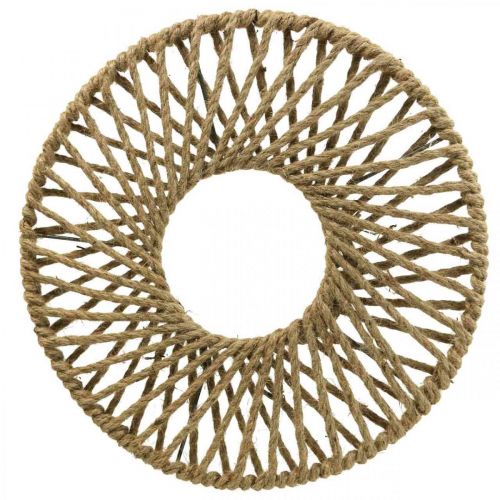 Artikel Väggdekoration boho stil, dekorativt ring juteband Ø38cm