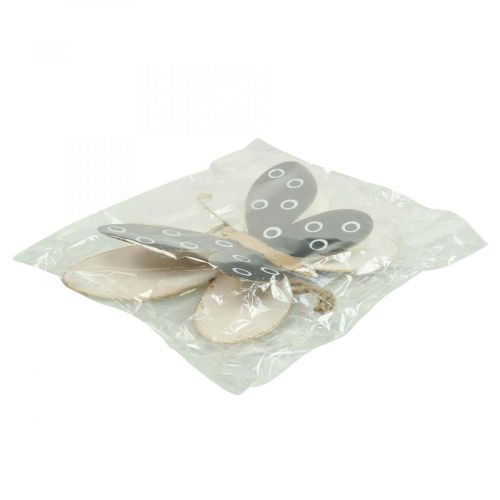 Artikel Väggkonst Butterfly Deco Svart Vitguld Metall 15cm