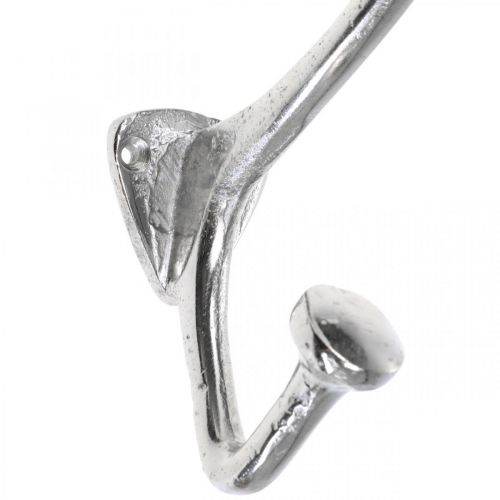 Artikel Väggkrok vintage look silver metall dekoration krok H22cm