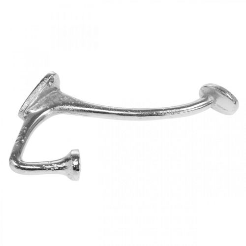 Artikel Väggkrok vintage look silver metall dekoration krok H22cm