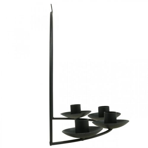 Artikel Väggljusstake Black Metal Stick Ljusstake 35×24cm
