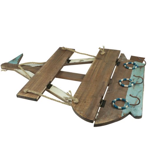 Artikel Vägghylla skepp maritim dekorativ trägarderob 62×14cm H75cm