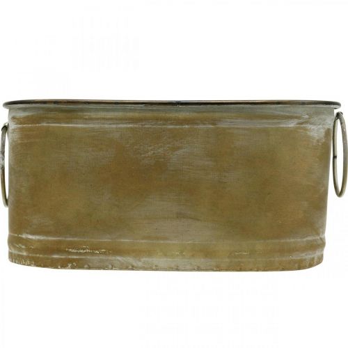 Artikel Set Planter Metallbalja Vintage Retro L22,5cm/27cm/31cm