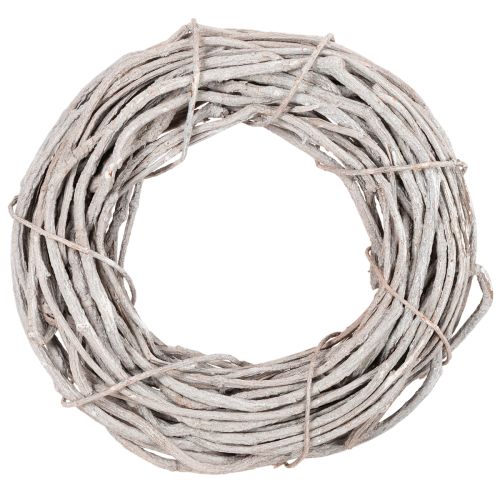 Pilkransdekoration, krans gjord av vitkalkade grenar, 40 cm köpa | Floristik24.se