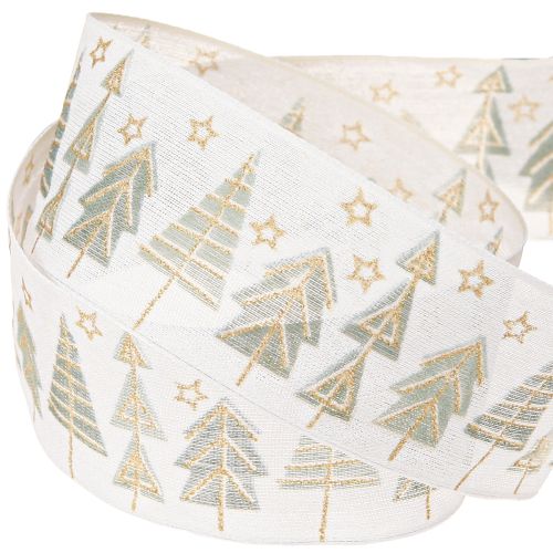 Artikel Julband gran present band vitguld 40mm 18m