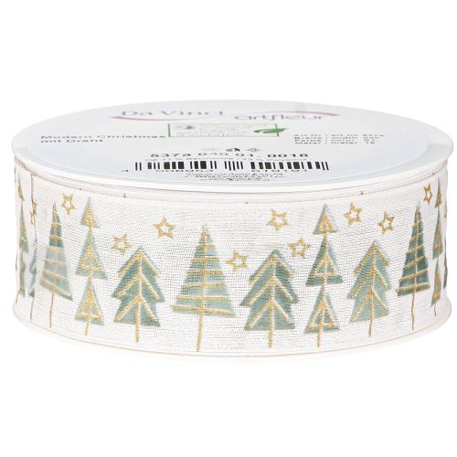 Artikel Julband gran present band vitguld 40mm 18m