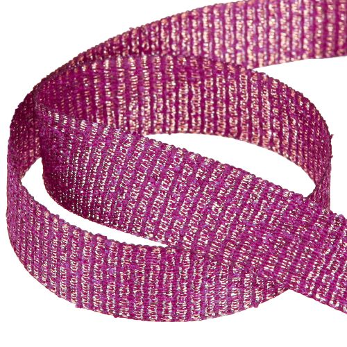 Artikel Julband med guldtrådar presentband Erika 25mm 20m